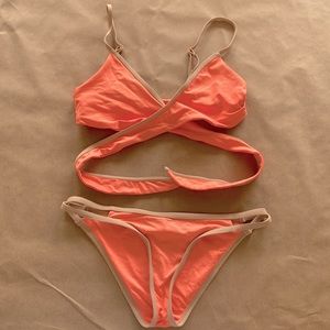 L*Space wrap top bikini and bottoms
